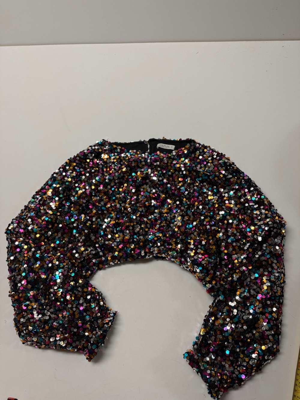 12th Tribe Sequin Cropped top Multicolor Sequins